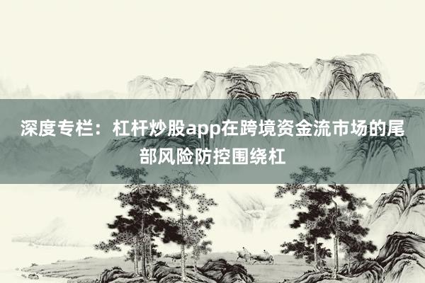 深度专栏：杠杆炒股app在跨境资金流市场的尾部风险防控围绕杠
