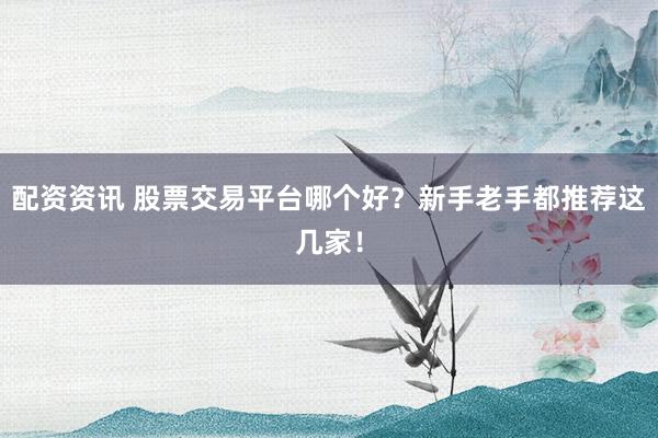 配资资讯 股票交易平台哪个好？新手老手都推荐这几家！